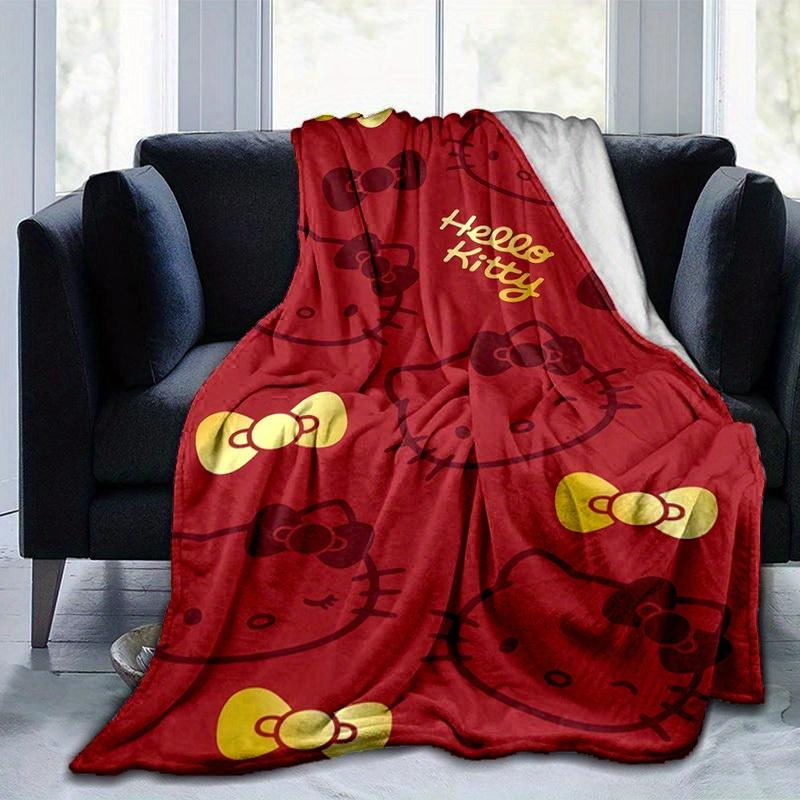 

1pc. Hello Kitty Red Background Soft Blanket - Perfect for Home, Office, Outdoor Use, Gift Idea, Suitable for Al 100x150cm