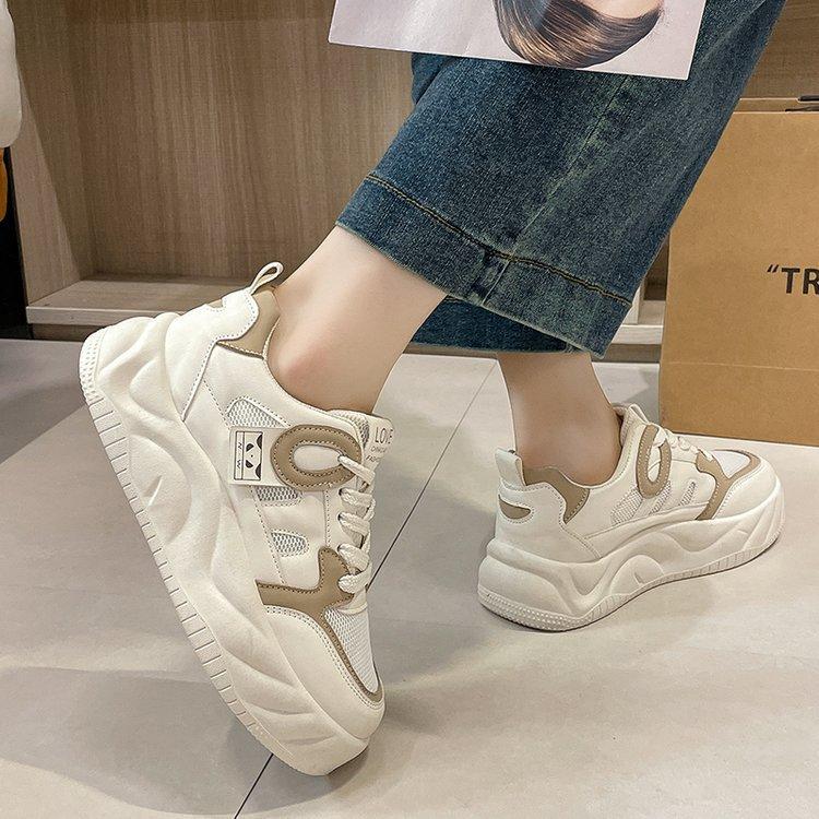 Student Flate Sko Vår Nytt Alt-Match Lær Lerretssko Ins Mote Merke Fritid Damesportssko