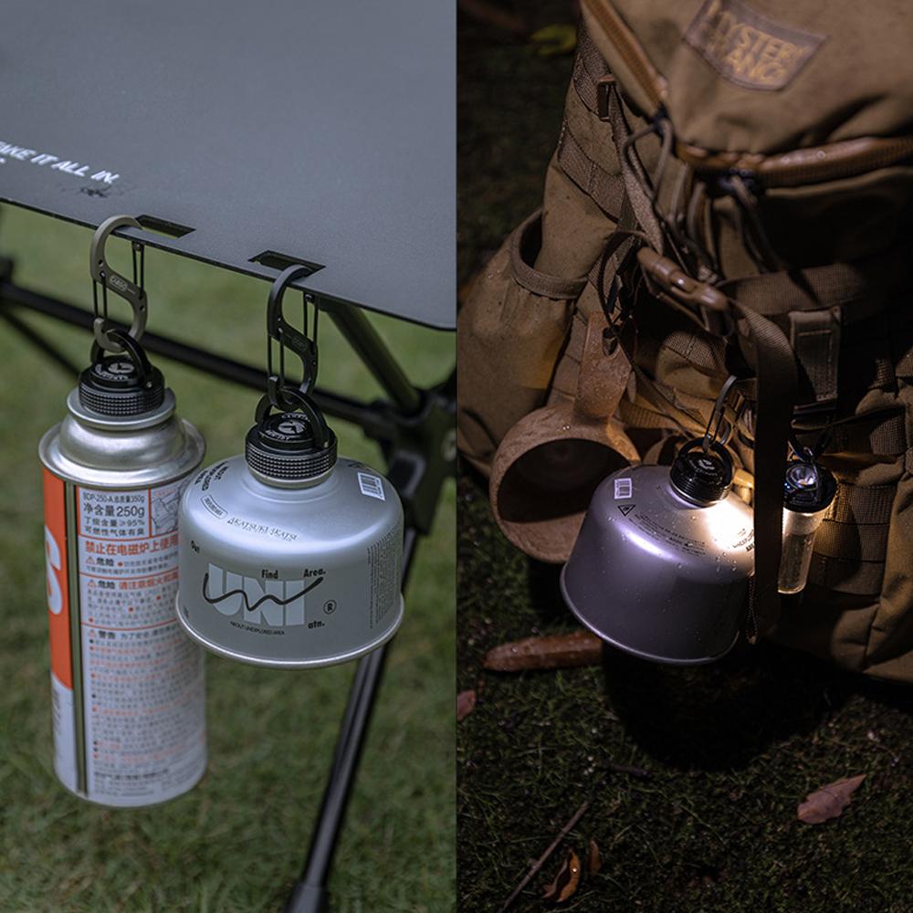CAMPINGMOON Camping-Gastankdeckel, leichte, flache Gaskanisterabdeckung, Aluminium, versiegelt, schützend