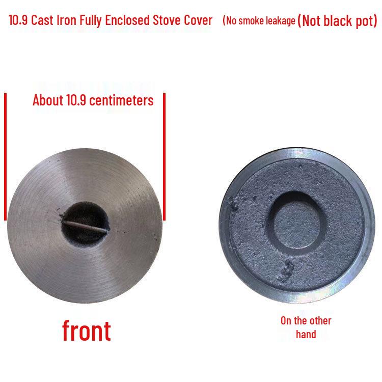 Cast Iron Firewood Stove Ring & Lid: Thickened Rustic Pot and Fire Pit Accessories