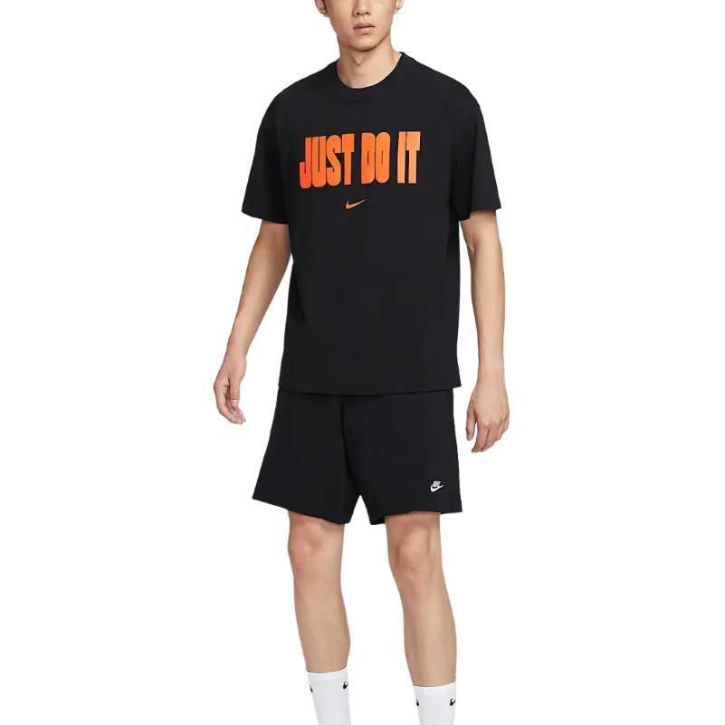 Nike T Shirts Unisex Black Crew Neck Moderate IV5617-010