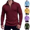 Men's Casual Quarter-zip Shirt Long-sleeve Top