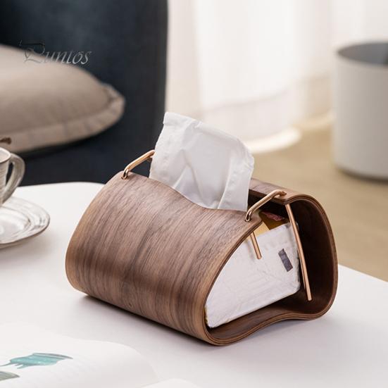 Office Desk Organizer Wooden Tissue Holder, Rectangular Decorative Paper Napkin Dispenser, Bedroom Cover Organizer, for Home Decor Desktop Dispenser