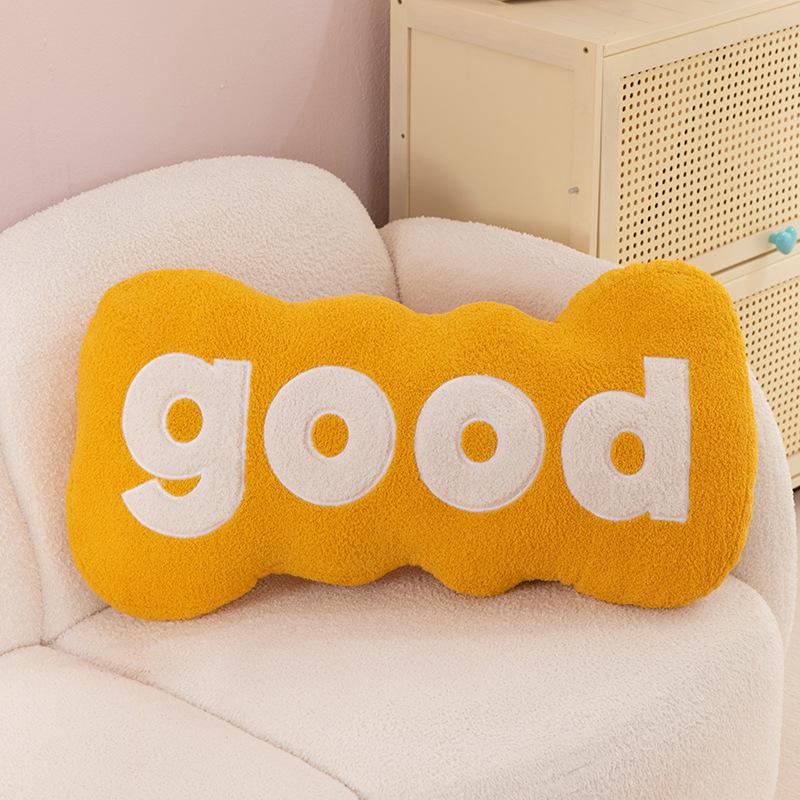

Chic Lettered Long Throw Pillow: Perfect for Girls as a Leg-Clamping Sleep Essential and Cozy Sofa or Back Cushion 70cm 0.7kg жовтий