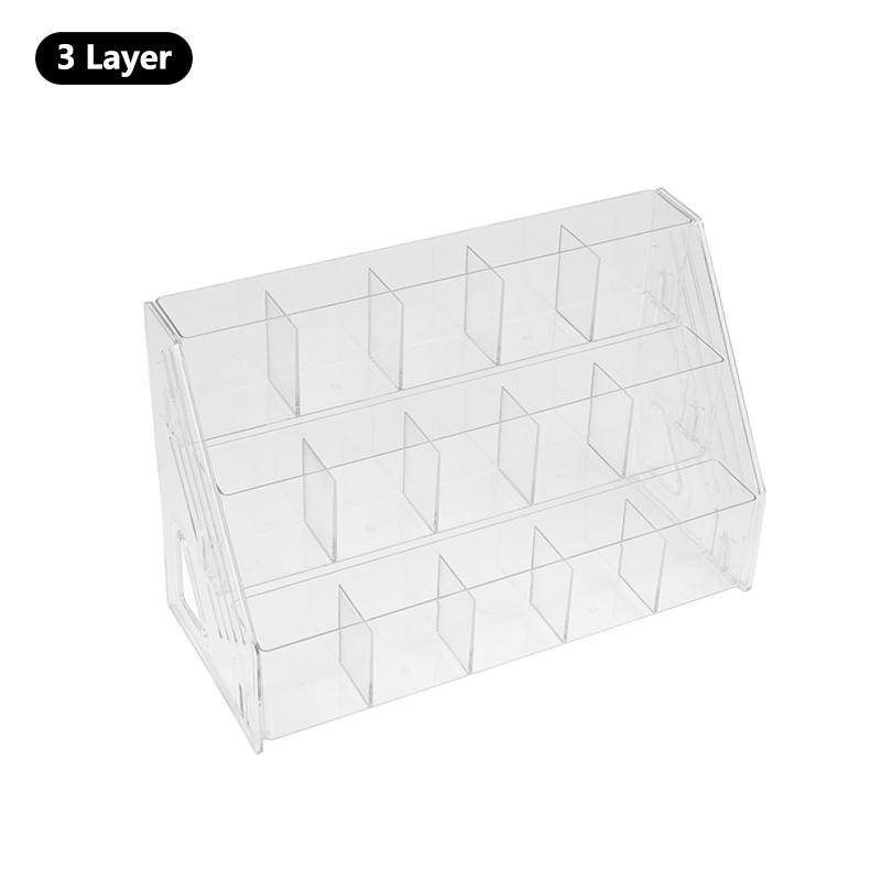 

1 шт. 3/4/5-рівневий стелаж для зберігання акварельних олівців Настільний великої місткості Розділений Стелаж для зберігання в канцелярському магазині Коробка для зберігання Three Layer