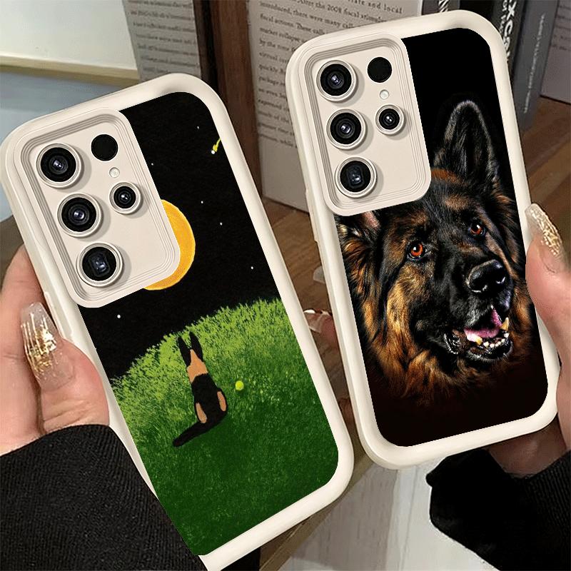 Phone Case for Samsung Galaxy S26 S25 Ultra S24 FE German Shepherd Dog Shell S23 Plus S22 + S21 S20 5G Soft Silicone Funda