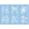 6 stk/sett Blomstersommerfugl sjablongmaler for utklippsbokvegg Liten kreativ design DIY-dekorsjablonger for maling og dekor