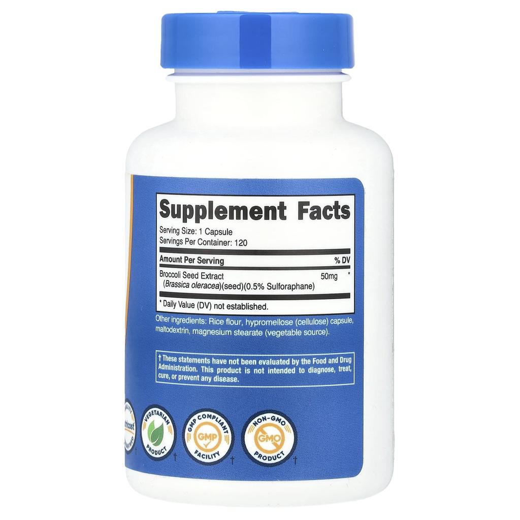 Sulforaphane Glucosinolate, 50Mg, 120 Capsules
