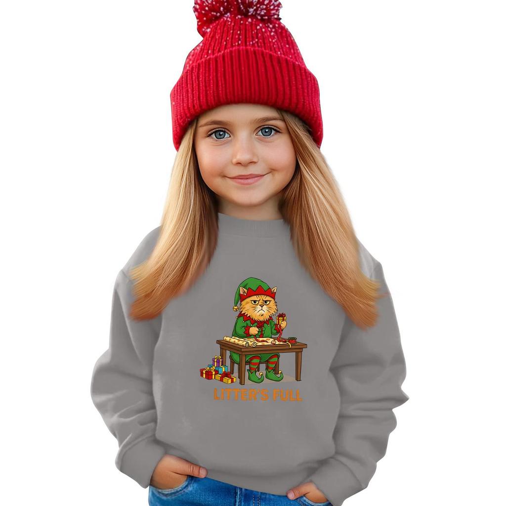 Kinder Sweatshirt Jungen Mädchen Rundhals Sport Sweatshirt Lässiger Pullover Sweatshirt Sportshirt