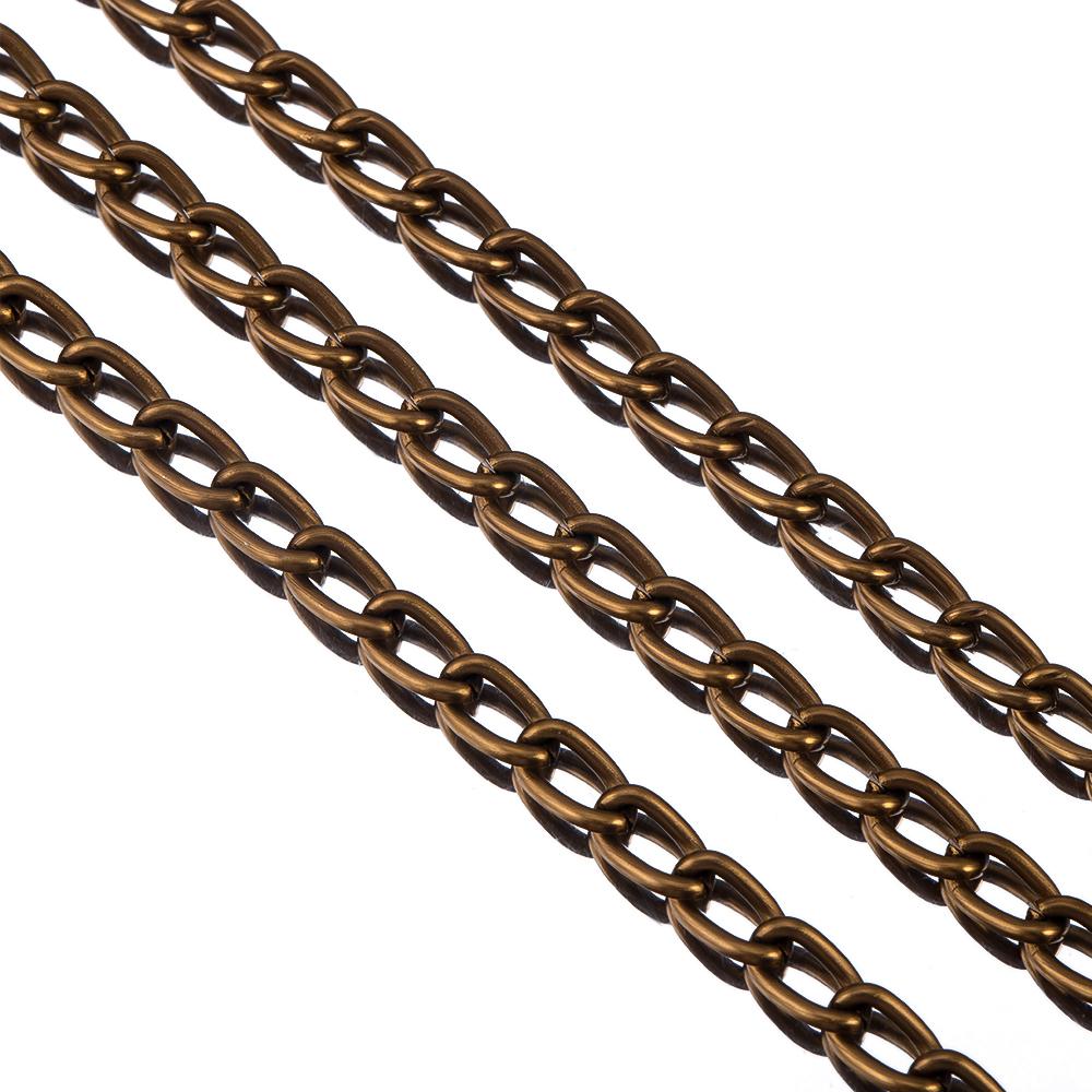 2M 1M 0.5M Aluminium Chain Curb Twisted Chain Links for DIY Handmade Necklaces Bracelets Jewelry Making Accessories Multi Color