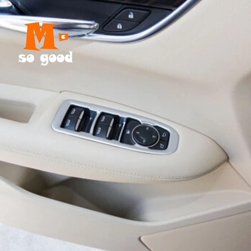 Pro Cadillac XT5 2016 17 18 19 Dveře auta Zvedací sklo okna Ovládací panel Spínač Kryt Obložení Samolepka Příslušenství ABS Chrome