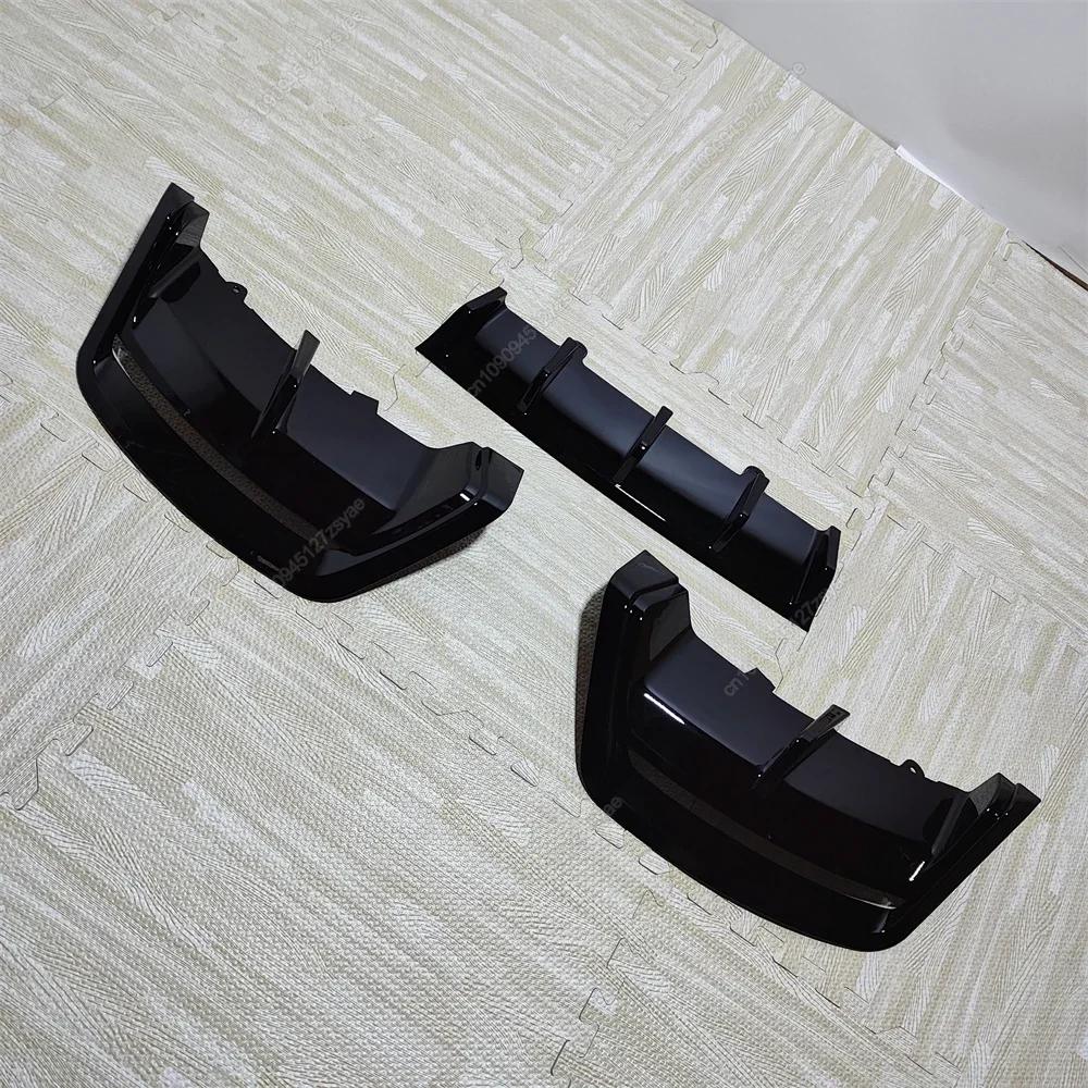 Car Rear Bumper Diffuser Splitters Spoiler Plate Lip Protector Cover For BMW I3 2022 2023 2024 Gloss Black ABS Body Kits Tuning