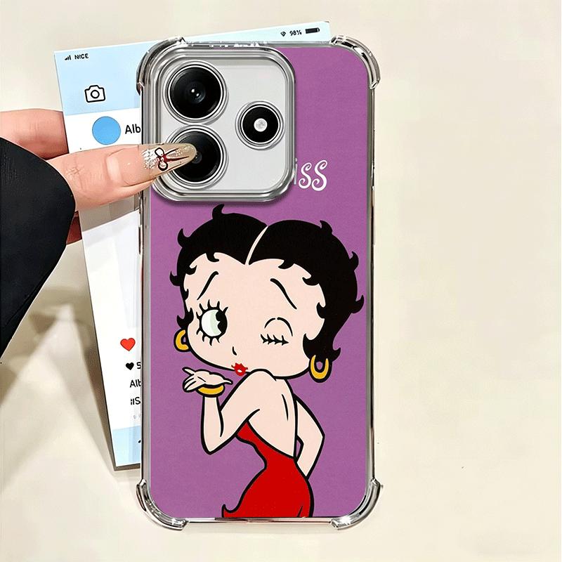 B-Bettys B-Boops Girl Soft Phone Case For Xiaomi Poco X7 X8 Pro Max X6 X5 X3 F8 Ultra F7 M8 M7 M5S Redmi 15C 15A 15 14C 13C 12C