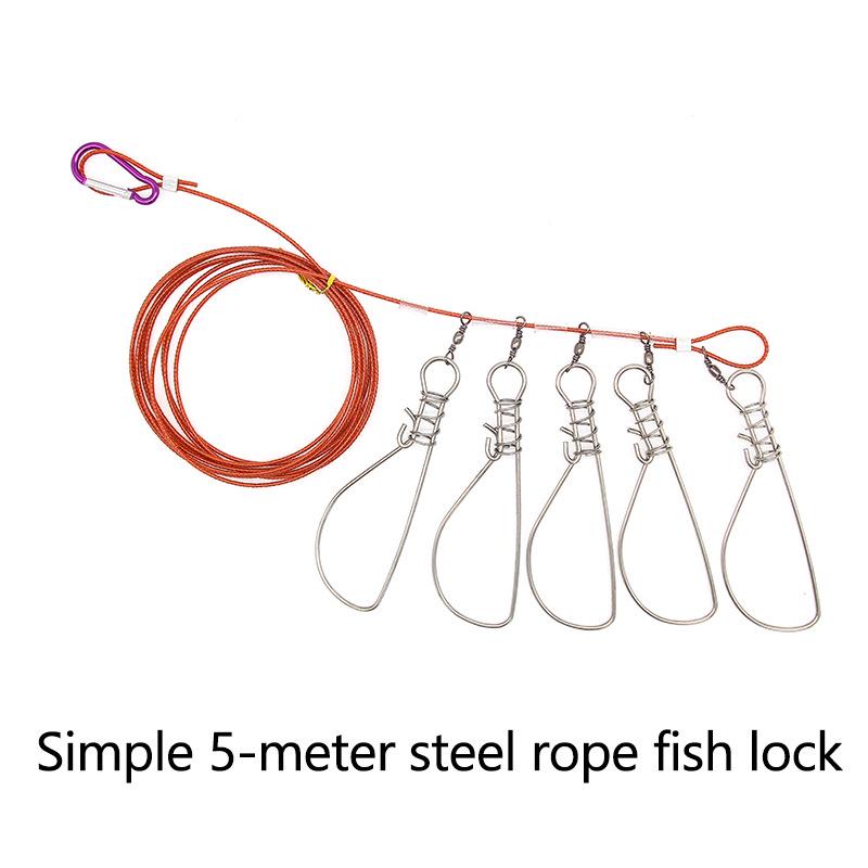 Stainless Steel Fish Lock: 5-Buckle Simple Pack or 10-Buckle Deluxe Pack