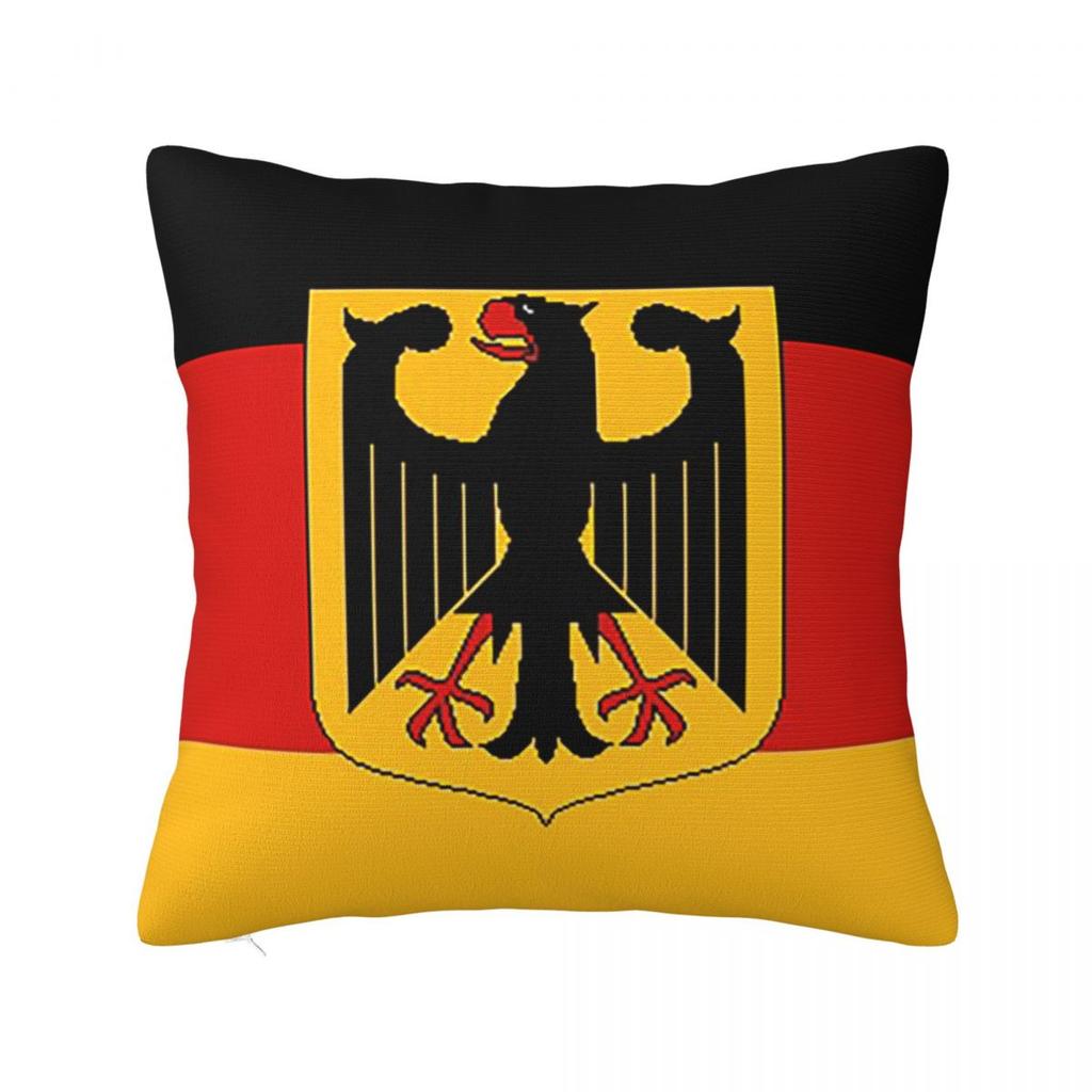 Germany Flag German Patriotic Square Pillowcase Cushion Cover Pillow Case Throw Pillow Cover for Home Bedroom Car
