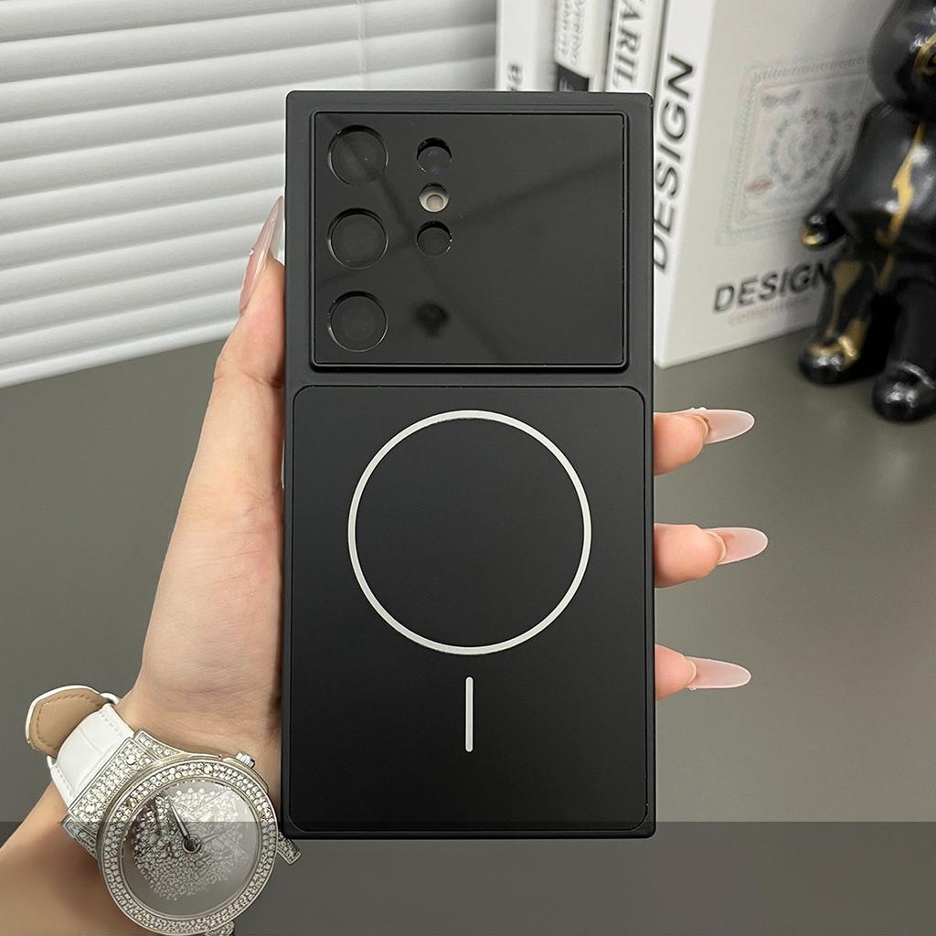 For Samsung S26 Ultra Magnetic Wireless Charging Case for Samsung Galaxy S25 S23 Ultra S24 Plus Matte Hard PC Shockproof Cover