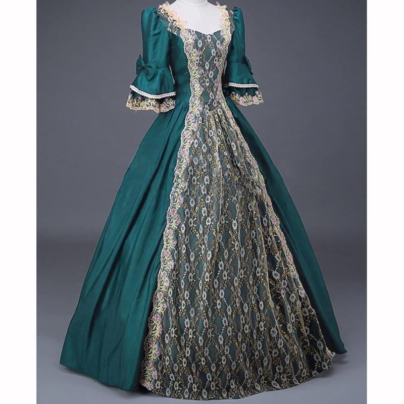 Vestidos Longos Maxi de Festa de Baile Medieval Renascentista Femininos Vestidos de Cosplay de Halloween Vestidos