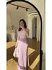 Luxury Spring 2025 Long Sleeve Silky Flowing Slim Fit Dress for Women