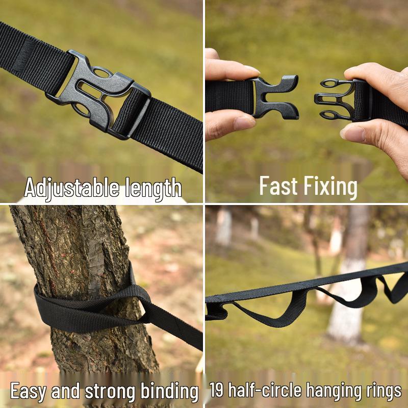 Hot-Selling Outdoor Tent Storage Lanyard: 19-Loop Camping Clothesline Tie Strap