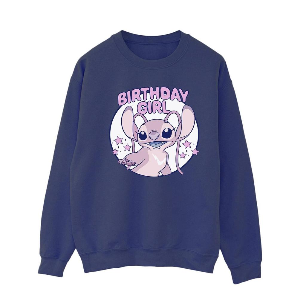 Lilo & Stitch Womens/Ladies Birthday Girl Angel Sweatshirt