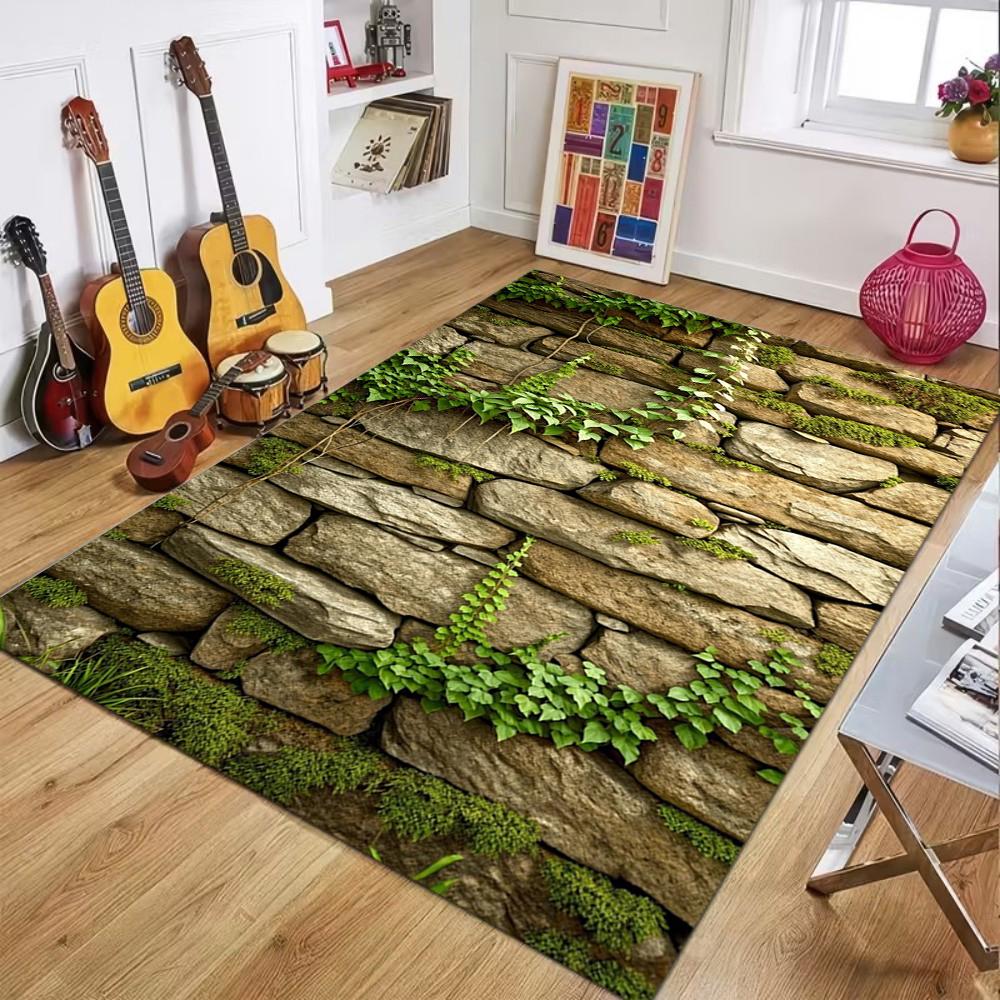 Rugs Realistic Moss Wall Surface Floor Mat Home Decor Easy To Clean Mat Table Rug Soft Non-slip Carpet for Kids Room Bedroom
