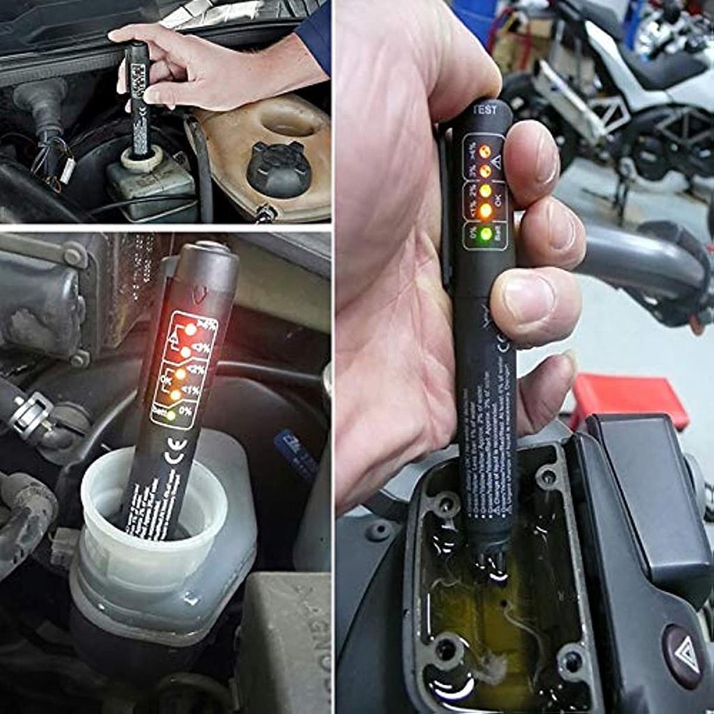 Brake Liquid Tester 5 Led Automatic Diagnostic Brakes Test Pen Portable Vehicle Auto Brake Tester For Dot3 Dot4