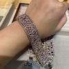 Jewelry Autumn And Winter Honggang Jade High-End Wide-Sided Bracelet Retro Vintage Fashion Color Treasure High-End Bracelet