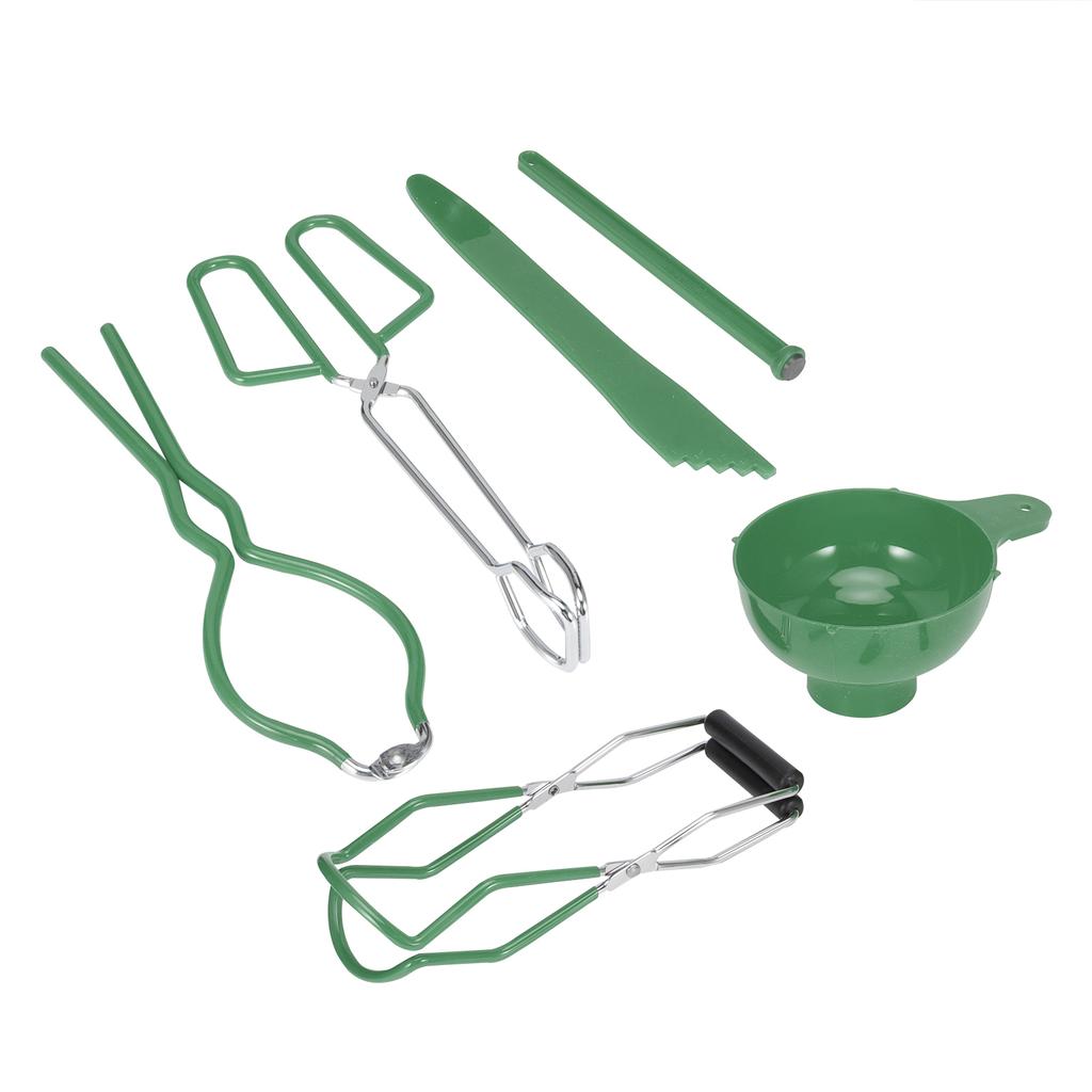 6PCSCelsiusSet Canning Kit Non Slip Food Tongs Jar Lifter Jar Wrench Lid Lifter Funnel Measurer Set