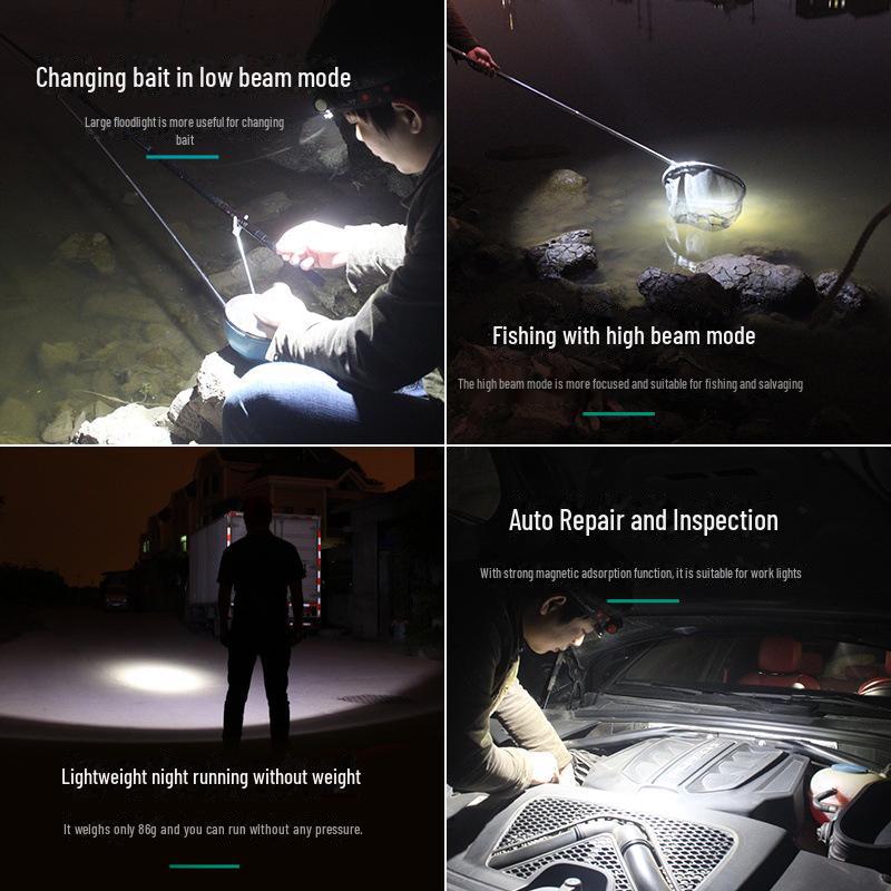 Akumulator LED Reflektor: Super Jasne, Wodoodporne, Magnetyczne, Światło COB do Nocnego Wędkowania i Pracy na Zewnątrz