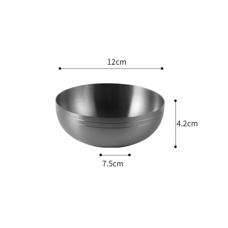 304 Edelstahl Ramen Reis Schüssel Küche Obst Salat Schalen Koreanische Metall Pickle Sauce Gericht Lebensmittel Container Haushalt Geschirr