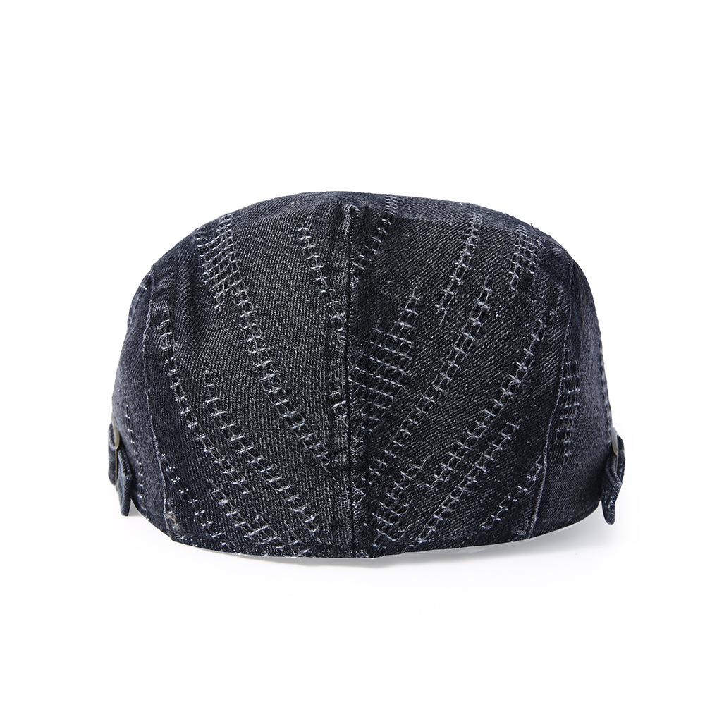 Denim Vintage Beret Men Women Spring Summer Cap British Forward Hat Sun Hat