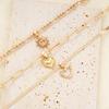 3Pcs/Set Boho Heart Pendant Necklace for Women European And American Copper Metal Gold Color Hollow Love Necklace Punk Jewelry