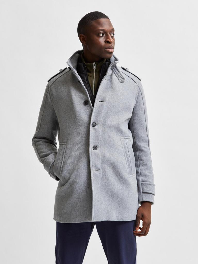 Coat Selected Slhnoah W Coat B Noos (16081429) Grey Melange