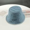 VISROVER 4 Colorways Summer Jeans Bucket Cap For Women Four Section Spring Fish Hat Fringer Edge Outdoor Sport  Hat Wholesales