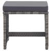17 piece Garden Dining Set with Cushions Poly Rattan Grey