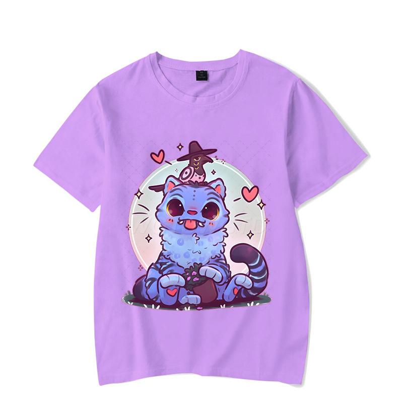 KPop Demon Hunters Print Tshirt Streetwear Cartoon Tiger Women Y2K Tops Hip Hop Tees Men Fashion Crewneck  Anime T-shirts