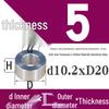 Außen-Ø 20mm Aluminiumlegierung Flache Unterlegscheibe Abstandshalter mit M6/M8/M10/M12 Innenloch - Metallwellenbuchse Isoliersäule.