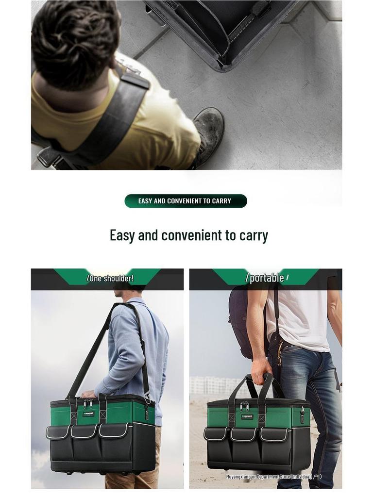 Everwiner Durable Canvas Tool Bag for Woodworking and Car Repairs