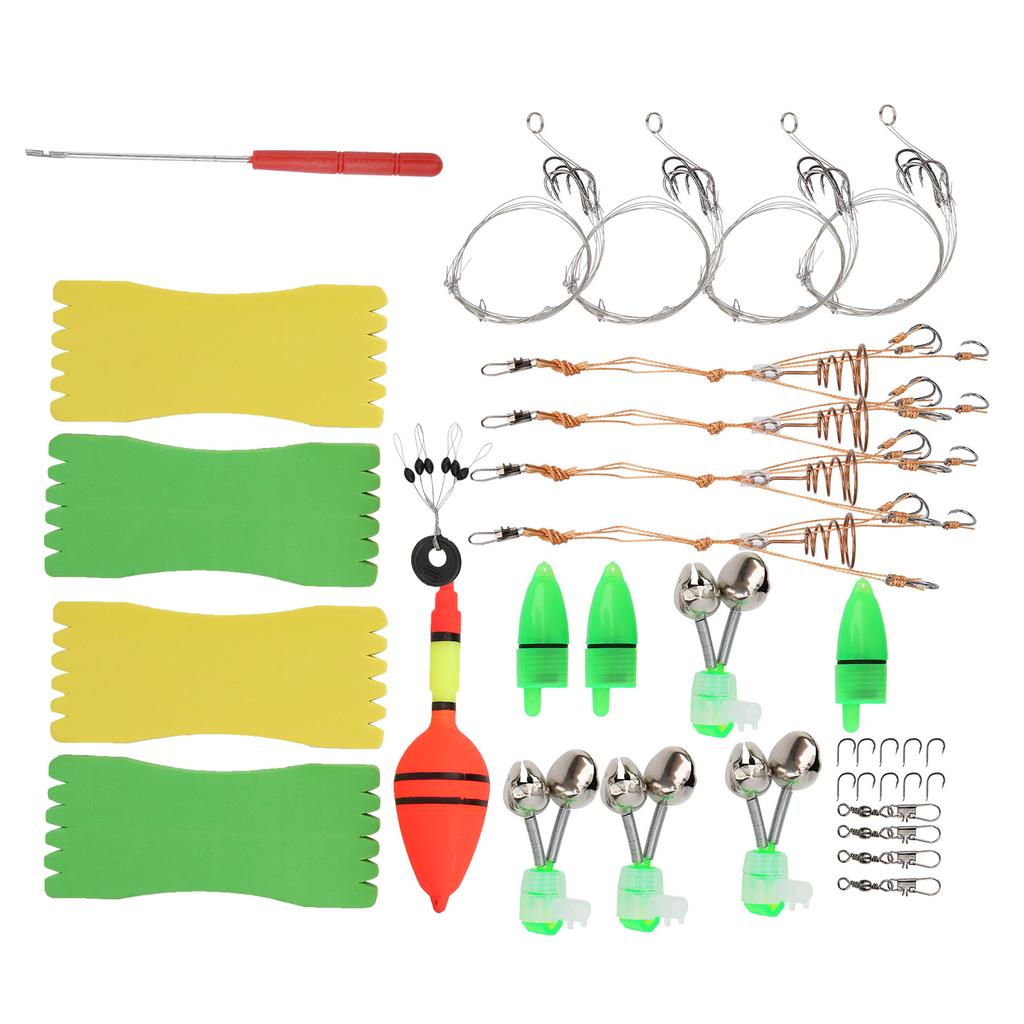 Portable Fishing Gear Set Line Board Lure Bait Hook Detacher Small Bell Tackle Kit Fishing Accessories