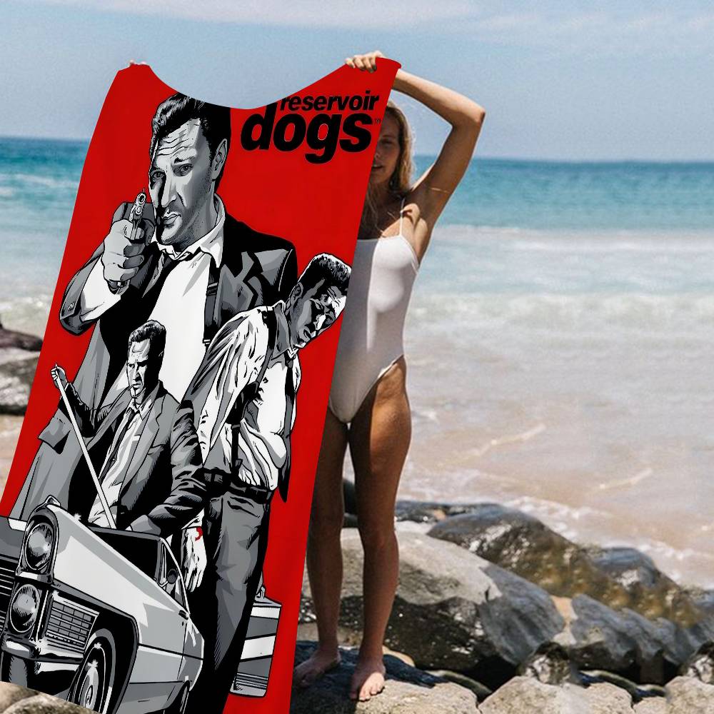 Movie R-Reservoir-Dog Beach Towel Cartoon Cute Summer Kids Large Bath Pool Beach Towel Microfiber Absorbent For Swimming Travel