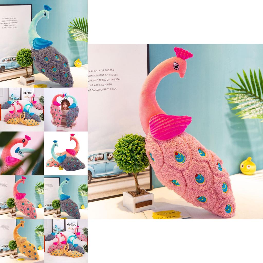 Peacock Plush Toy Collectors Soft Stuffed Animal For Kid And Fans