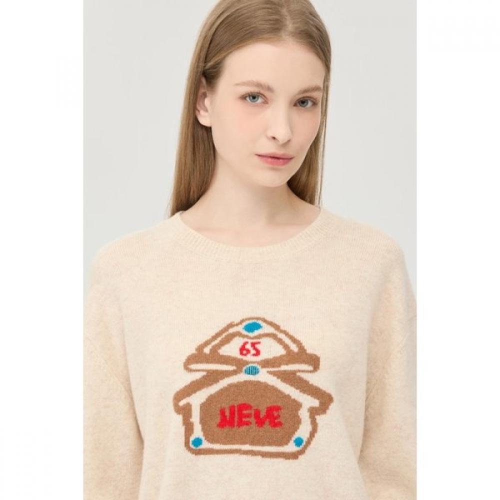 Benetton Hand Embroidery Wool Knit Bakp65561