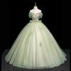 Grünes Abendkleid Mori Gesang Klavier Kunstprüfung Aufführung Tutu Rock Bankett Erwachsenen Zeremonie Kleid Rock High-End Nische