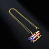 Versatile Puerto Rico Flag Pendant Necklace Puerto Rico Culture Necklace Fashion Jewelry Suitable for Various Occasion