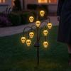 Garden Gifts for Halloween Solar Tree Stump Light, Powered Stake Twinkling Light Black Cat Porch Accents with Ghost Pumpkin Ornaments, Vintage Glowing