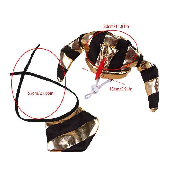 Halloween Dog Pharaoh Costume Necktie Outfit Realistic Necktie For Large Dog Cosplay Costume