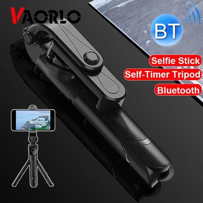 VAORLO Palo de Selfie portátil con Bluetooth, Control remoto, tres en uno, trípode con temporizador integrado, soporte para teléfono móvil, soporte en vivo