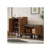 Meuble de rangement - MUVOE - 4 portes - Bois massif - Contemporain - Marron