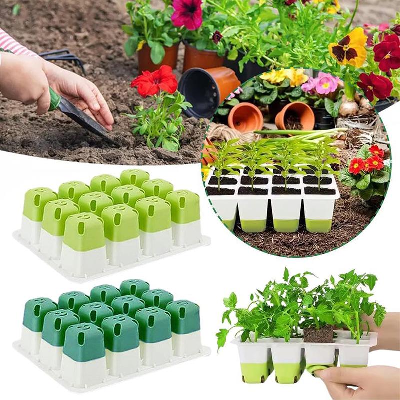 5 balení 12článková silikonová startovací miska na sazenice, opakovaně použitelné nádoby na klíčení pokojových rostlin, miska na klíčení rostlin, květináče na sazenice rostlin pro zahradu