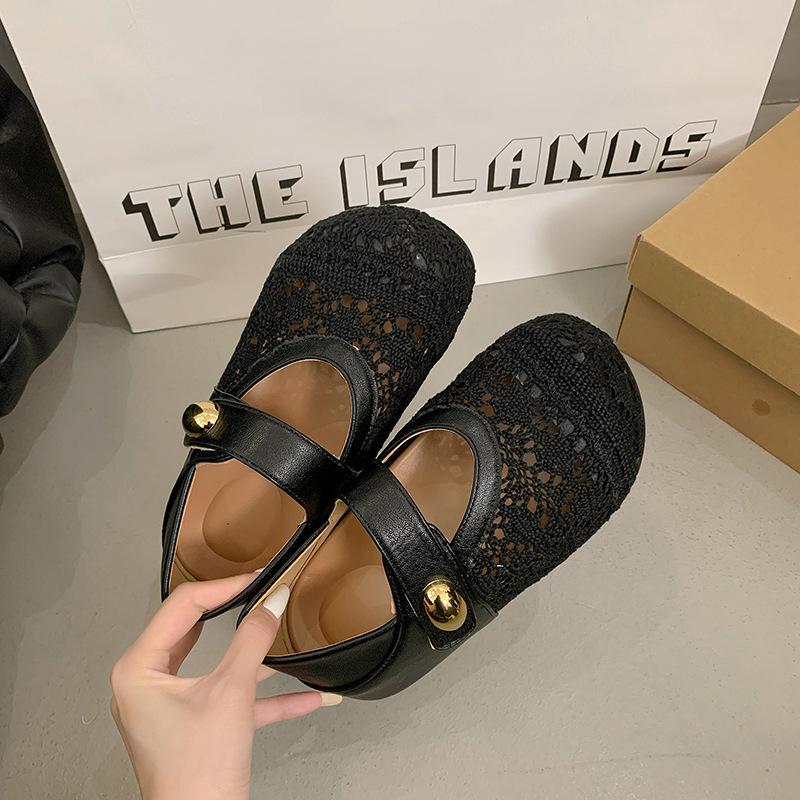 Thick-soled Inner Height Increase, Step On the Foot and Step On the Woven Mary Jane Shoes Women's Skirt, New In Spring and Summer 2025